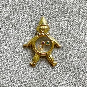 Estate⭐️18K Gold⭐️Clown Jester Mother's Charm Pendant